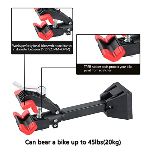 NATGAI Foldable Heavy Duty Wall Mount Bike Repair Stand Bicycle