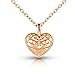 Bonayuanda Pack of 50 Gold Beads DIY Heart Charms Pendants Bracelet Necklace Jewelry Making Accessory