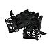 Womens Punk Rock Fingerless Gloves Rivets Studded PU Leather Cosplay Costume Party Black
