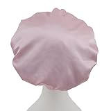 Dilly's Collections Luxury Shower Caps - Lined With Microfiber Extra Protection - Reusable - Seals Out moisture In The Shower - Preserves Hair Treatments - Pink Shower Hair Caps For Adults