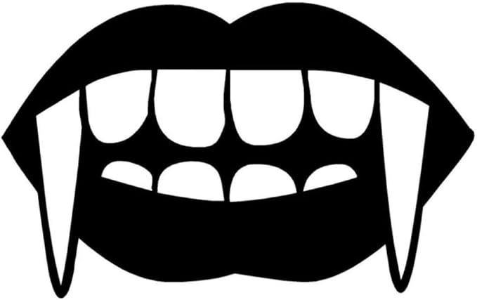 UYEDSR Calcomanías para Coche 15.2cmx9.5cm Labios de Vampiro Dientes