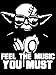KEEN Feel The Music You Must Yoda Decal Vinyl Sticker|Cars Trucks Walls Laptop|White|7 X 5.5 in|KCD452