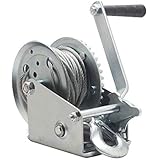 OPENROAD 1600lbs Hand Winch with Cable Manual Winch for Boat Trailer,ATV Hand Winch(10m)