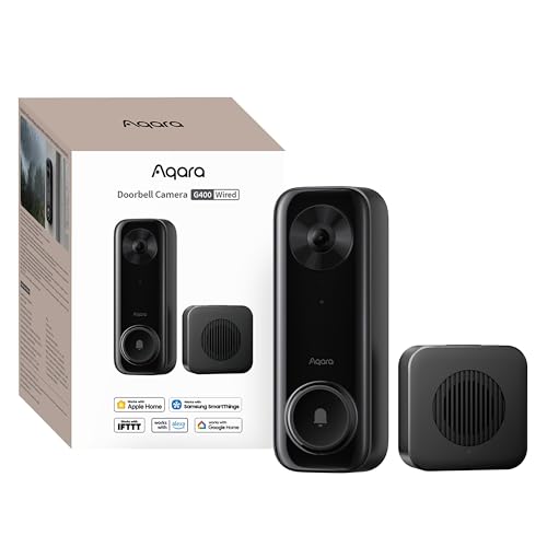 Aqara Doorbell Camera G400 with Chime, Wired/PoE, HomeKit Secure Video,IP65