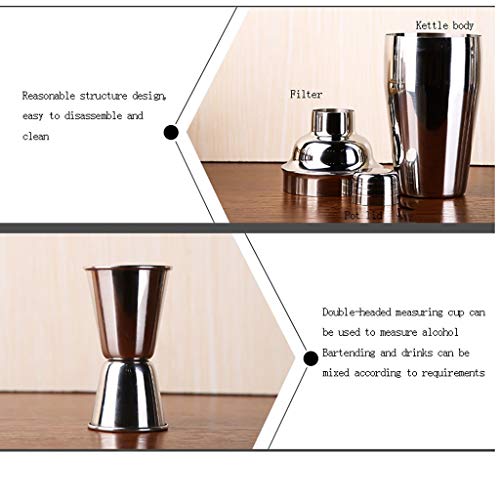 Sektkühler Eisbehälter Weinkühler Barkeeper Cocktail Shaker Set - Edelstahl-Cocktail-Bar Set Mix Getränk Shaker Kit… – Bild 6