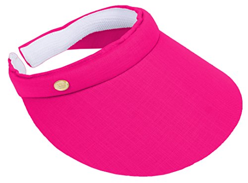 DRY77 EagleLine Clip on Golf Visor Hat Ladies Women Wide Brim Sun Sport Tennis