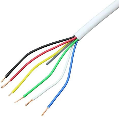10m RGBW CCT LED Control Line 6x 0.34mm² LiYY Extension 6 Press Wire Power Cable White, Rgbw Cct (6-cable), 10m / 10 mètres