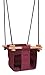 Baby KEA Swing, Burgandy Indoor or Outdoor Wood, Rope, Canvas Swing for Baby and Toddler 6-36 Months