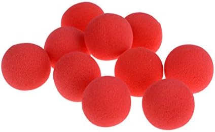 Ensunpal 10 Pcs Magic Red Sponge Balls Trick Soft Foam Balls for Party Halloween Costume Christmas Wedding