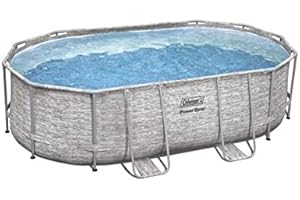 Bestway 16ft x 10ft x 42in Oval Power Steel Above Ground Swimming Pool Set