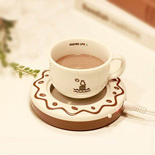 ToiM Cookies Shape USB Electrothermal Heat Preservation Warmer for Coffee, Milk, tea, etc. (Chocolate)