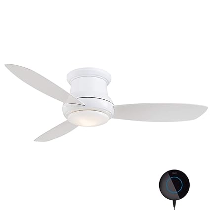 Minka Aire F518l Wh 44 Led Flush Mount Modern Ceiling Fan In