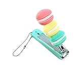yueton Cute Lovely Macarons Nail Scissors Nail Clippers with Ball Chain