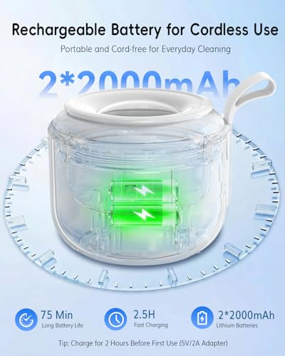 JeaTone Ultrasonic Retainer Cleaner, 48kHz Ultrasonic Cleaner Portable Cordless 200ML Retainer Cleaner | Dental Cleaning Pod for Deep Cleaning Night Guard, Tooth Splint, Braces, Mouth Guard, Jewelry