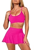 Pink Queen Women's Sexy 2 Piece Bikini Set High
