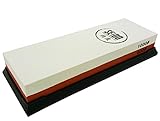 Seido 600/1500 Grit Combination Corundum Whetstone Knife Sharpening Stone / Premium Waterstone Knife Sharpener
