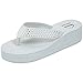 Alpine Swiss Womens Rhinestone Wedge Heel Flip Flop Sandals