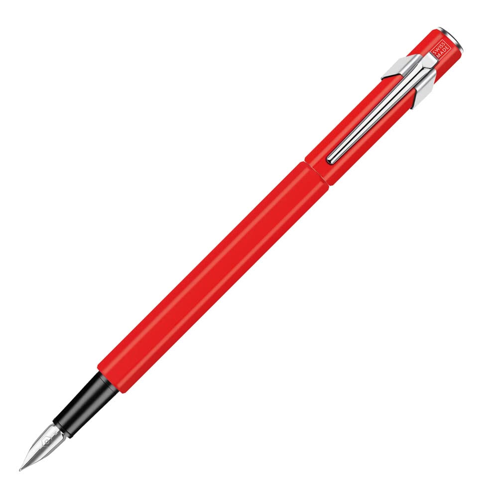 Caran d'Ache Metal Fountain Pen 849 Red Matt Nib F