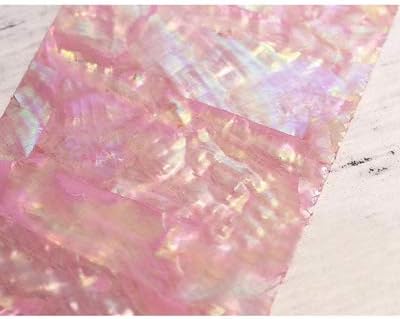 1pcs Colorful Full Cover Nail Stickers Shell Adhesive Nail Wraps Ultra-thin Nail Art Decoration Sticker For Ladies (Pink)