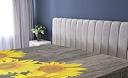 Ambesonne Sunflower Fitted Sheet, Helianthus