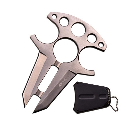 MTech Fang Neck Knife with Molded Sheath and Chain - Silver