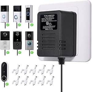 adapter hello power nest Ring Supply Adapter Cable Power with Compatible Doorbell for Transformer Hotop Doorbell Ring