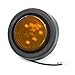 Red Hound Auto Amber LED 2 Inches Round Side Marker Light Kits with Grommet Truck Trailer RV