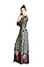 On Trend Women's Paris Bohemian 3/4 Sleeve Faux Wrap Long Maxi Resort Dress