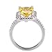 Fashion Women 925 Silver Citrine Ring Wedding Jewelry Gift