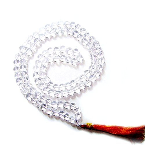 Oma Genuine Crystal Quartz Necklace Buddhist Healing Prayer Mala Stretch Wrap Bracelet - OMA FEDERAL (TM) BRAND