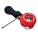 Unbreakable Honeycomb Silicone Straw with Clean Cover and Decorative Bowl Inside (Black) (Black) (Red and White)