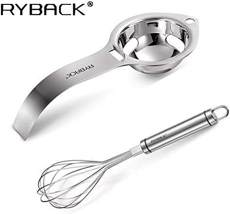 RYBACK 2pcs/set Egg separator and whisk