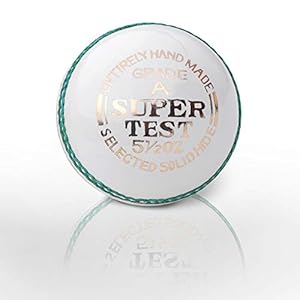 Mozi Sports Leather Cricket Ball Senior Hand Stitched Match Quality Balls (Single White)