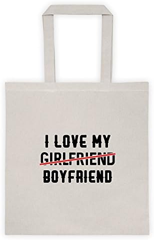 I Love My Girlfriend Sorry Boyfriend Preferences Choice Rule Cool Funny Message Outdoor Humor Grocery Shopping Tote Bag