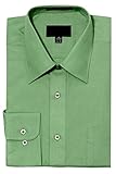 G-Style USA Men's Regular Fit Long Sleeve Solid Color Dress Shirts