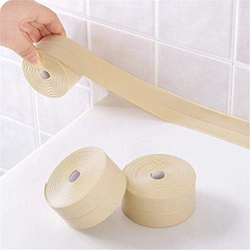 Hieagle 3.8cmX3.2m PVC Bathtub Caulk Strip Self Adhesive Waterproof Anti-Moisture Bathroom Mosaic Kitchen Ceramic Stickers Home Decoration (Yellow)