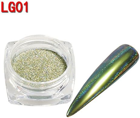 Ktyssp Optical Chameleon Mirror Powder DIY Dust Nail Art Glitter Chrome Pigment (A)