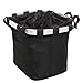 MyGift Multi Purpose Black Bicycle Basket Carrier/Car Organizer with Drawstring Closure & Top Handles