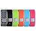 Vastar 6 in 1 Colorful Replacement Bands & Metal Clasps, For Samsung Galaxy Gear Fit Smart Watch Bracelet Wristband Bracelet Sport Arm Wrist Band, Black/Pink/Green/Light Blue/Orange/Black&White Spots