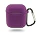 Apple Earbuds Wireless Accessories Silicone Protective Cover Case with Aluminum Keychain for Apple AirPods Wireless Earphone Charging Case