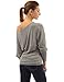 PattyBoutik Women's One Shoulder Batwing Sweater Knit Top