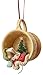 Enesco Heart of Christmas Mouse Sleeping in Cup Ornament, Stone Resin, 2.87 in