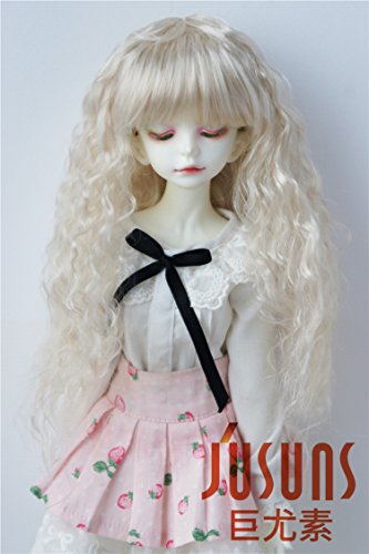 JD041 7-8' 1/4 MSD synthetic mohair doll wigs 18-20CM Blond Soft Sobazu BJD doll wigs 7-8' Doll accessories