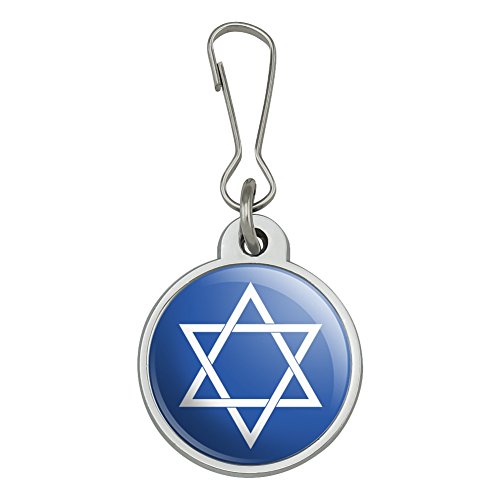 Star of David Jewish Israel Ancient Religion Symbol Jacket Handbag Purse Luggage Backpack Zipper Pull Charm