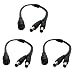 DZYDZR 3 pcs 1 to 2 DC Power Cable 5.5x2.1mm 1 DC Female to 2 Male Plug for LED Strip Lights CCTV Camera primary