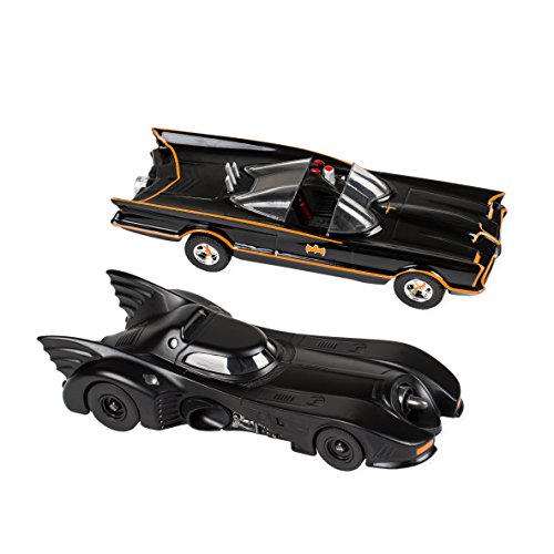2 pc set - 1966 and 1989 batmobiles free wheeling die c…