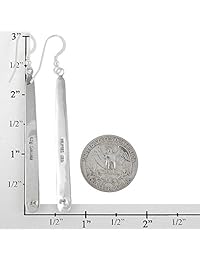 Pendientes de turquesa en plata de ley y turquesa auténtica (2,5" de largo)