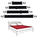 Korlon 4 Pack Bed Sheet Clips, Adjustable Heavy Duty Fitted Sheet Straps Clips, Elastic Sheet Suspenders Fasteners for Bed Mattress Cover Sofa Cushion