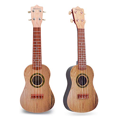YOLOPLUS+ 21 Inch Kids Ukulele Guitar Toy 4 Strings Mini Children Musical Instruments Educational Learning Toy for Toddler Beginner Keep Tone Anti-Impact Can Play With Picks and Strap Primary Tutorial