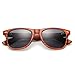 Long Keeper Wood Sunglasses for Men Women Vintage Real Wooden Arms Glasses (Brown, Grey)